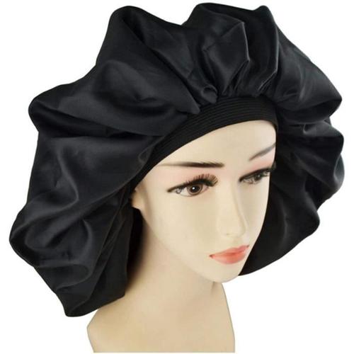 Bonnet De Sommeil En Satin - Bonnet De Douche Bonnet Satin Cheveux Nuit Extra Large Chapeau De Sommeil Avec Cordon De Serrag[215] 