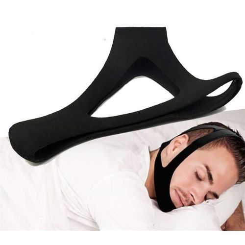 1pcs Anti ? Ronflements Bandage Élastique Aide - Sommeil Pour Arrêter De Ronfler, Noir, Unisexe 