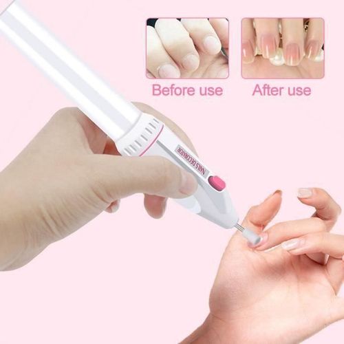 Kit De Ponceuse À Ongles Électrique Portable À Piles Pour Manucure Et Pédicure, Meulage Et Polissage, Avec Protège-Main Personnel Multicolore
