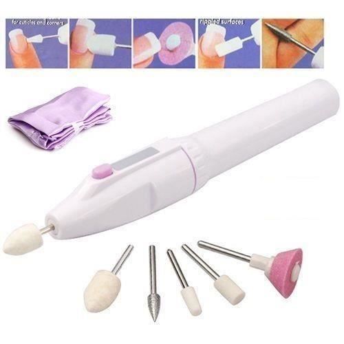 Stylo Ponceuse A Pile Nail Art Manucure Lime A Ongles Multicolore