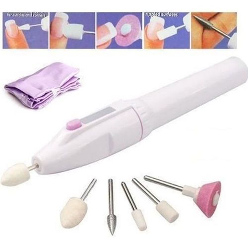 Stylo Ponceuse A Pile Nail Art Manucure Lime A Ongles Multicolore