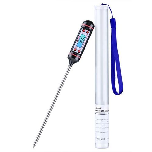 Thermomètre À Viande Numérique, Thermomètre De Cuisine À Lecture Instantanée Avec Sonde Extra Longue De 5,9 Po(Noir)