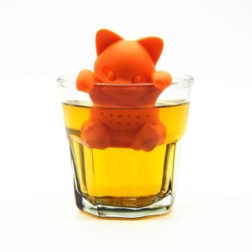 Infuseur De Thé Filtre Diffusseur Passoire A Thé À Forme De Chat En Silicone À 100% Alimentaire