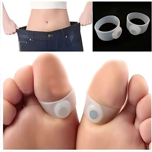 Paire Anneau Bague D'orteil Magnétique En Silicone Perte Poids Minceur Maigrir
