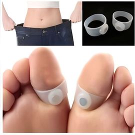 Paire Anneau Bague D'orteil Magnétique En Silicone Perte Poids Minceur Maigrir