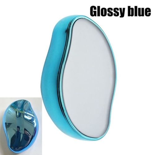 Gant Gommage - Massage,Pierre Dépilatoire En Cristal,Gomme Dépilatoire,Pour Épilation Des Cheveux,Gomme Exfoliante- Blue[A50651] 