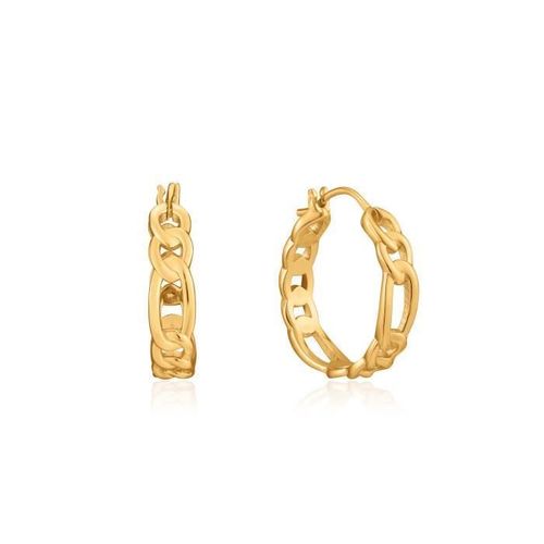 Ania Haie 925 Sterling Zilveren Goudkleurige Chain Reaction Oorbellen Ah-E021-04g