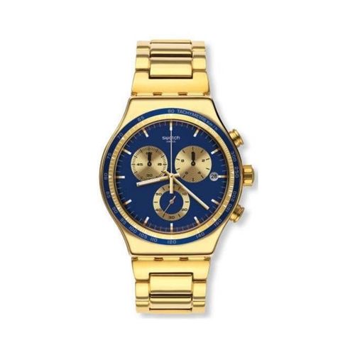 Swatch Homme Bracelet Ton-Or - En Acier Inoxydable Quartz Montre Yvg402g