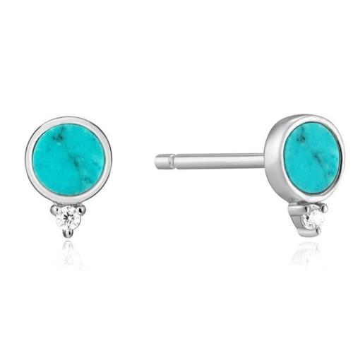 Boucled?Oreille Ania Rodiada Argent Haie Law Collection Un Petit Bijou Caché De Détail Turquoise Zircons