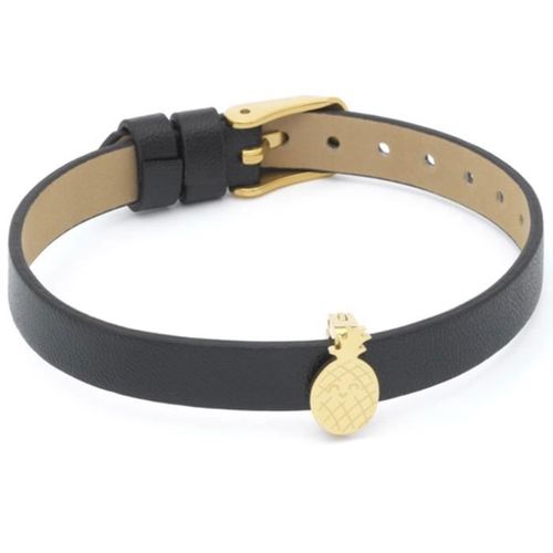 Bracelet Femme Mr Wonderful Joyas Tropical Party Wj30100. Noir. Doré. Acier Inoxydable.