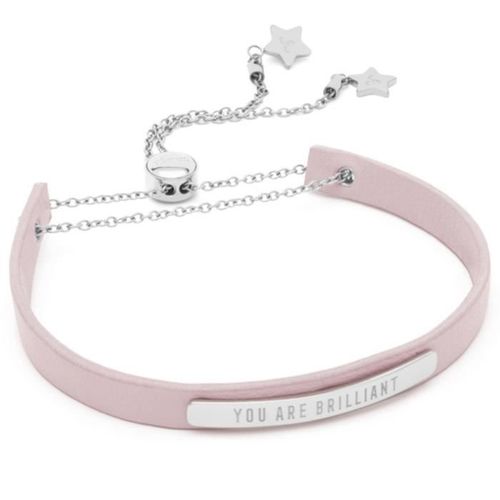 Bracelet Femme Mr Wonderful Joyas Wonderful Words Wj30002. Rose. Argent. Acier Inoxydable.