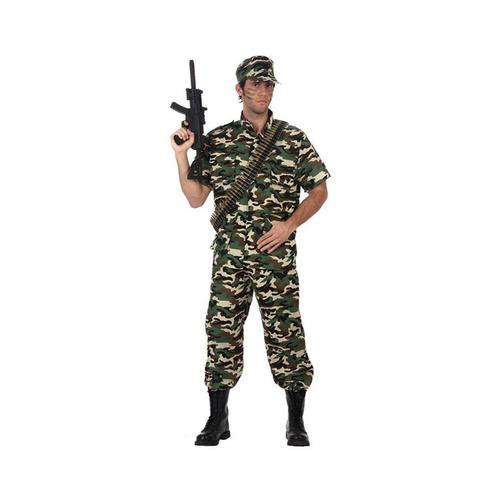 Déguisement Soldat Militaire Camouflage Manche Courte Plusieurs Tailles (Taille Xl)