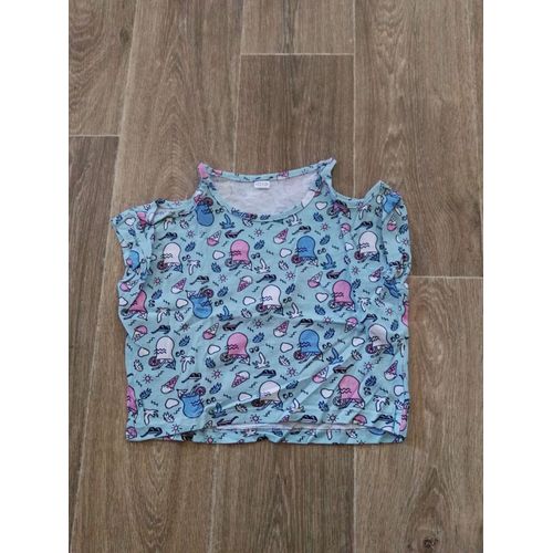 T-Shirt Sans Marque Coton 8 Ans Bleu