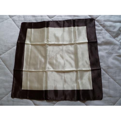 Foulard Marron Et Beige Neuf La Redoute 50x50cm