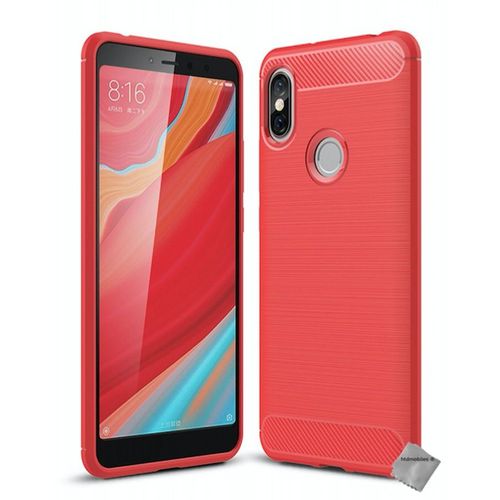 Housse Etui Coque Silicone Gel Carbone Pour Xiaomi Redmi S2 + Film Ecran - Rouge