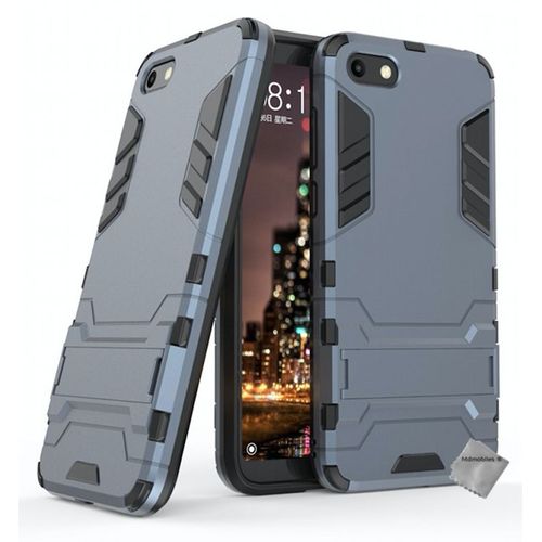 Housse Etui Coque Rigide Anti Choc Pour Huawei Y5 (2018) + Film Ecran - Bleu Fonce