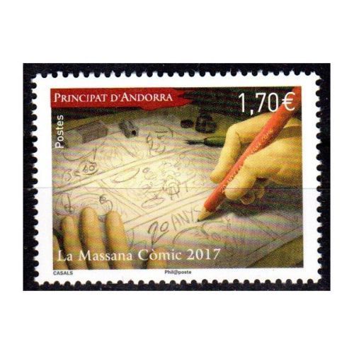 Timbre Andorre Français N°796 La Massana Comic 2017