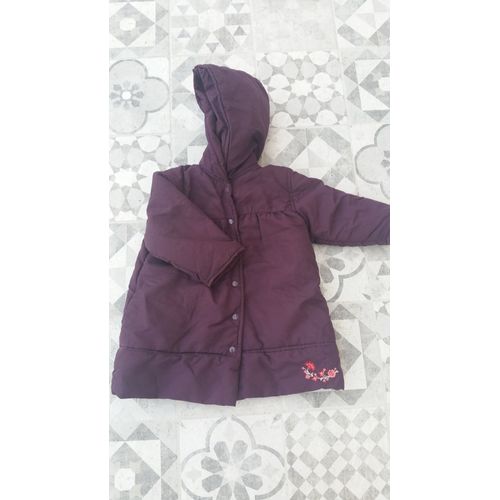 Manteau Abc Des Bébés Avec Capuche Taille 81 Prune
