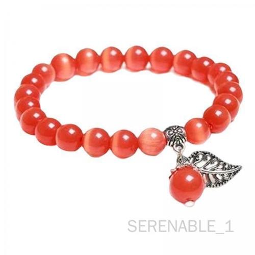 5 Bracelet Extensible En Perles De Cristal Et Pierres Précieuses Orange