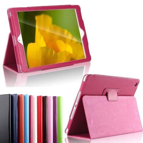 Housse Apple Ipad 9.7 2017 / 2018 Wifi - 4g/Lte Cuir Style Rose Avec Stand - Etui Coque De Protection Tablette New Ipad 9.7 Pouces - Accessoires Pochette Xeptio !