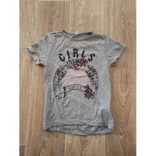 T-Shirt Young Dimension Coton 7 Ans Gris