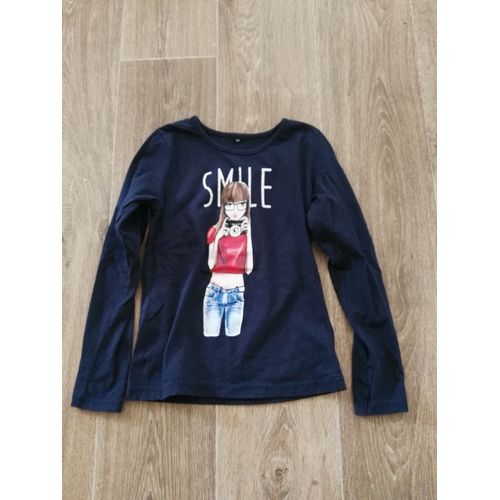 T-Shirt Sans Marque Coton 8 Ans Bleu
