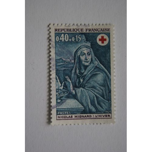 Timbre Nicolas Mignard : L'hiver . 1969.
