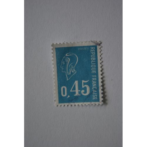 Timbre Postes République Française 0,45 . 1971