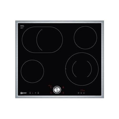 Neff T16BT76N0 - Vitrocéramique - 4 plaques de cuisson - Niche - largeur : 56 cm - profondeur : 49 cm - noir - avec garnitures en acier inoxydable - noir