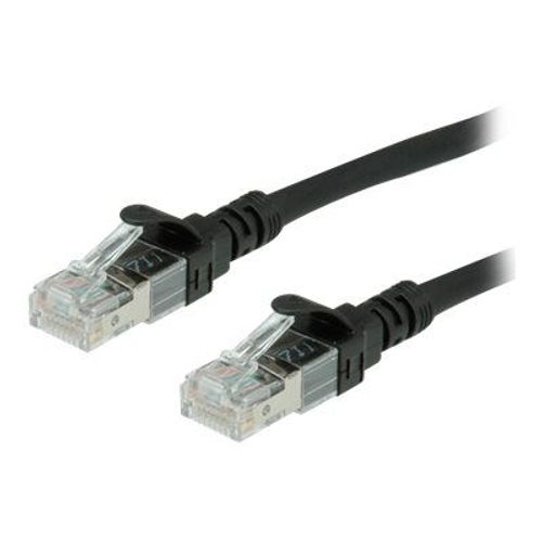 Roline - Cordon de raccordement - RJ-45 (M) pour RJ-45 (M) - 2 m - UTP - CAT 6 - sans halogène, moulé, bloqué - noir