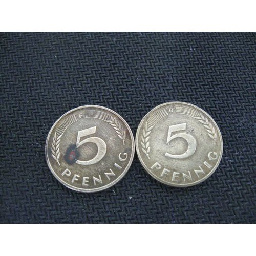 Lot 2 Pièces 5 Pfennig "Bundesrepublik" Allemagne 1950-91