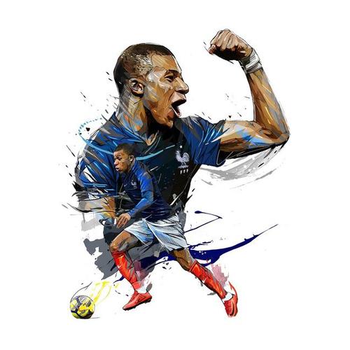 Affiche Maillot Football - Mbappe France