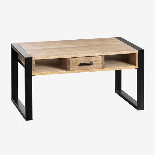 Table Basse Rectangulaire En Bois De Manguier (90x45 Cm) Keblar Bois De Mangue