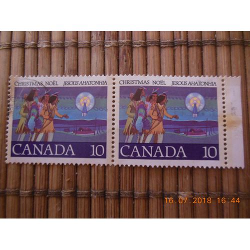 2 Timbres Canada10 Oblitéré
