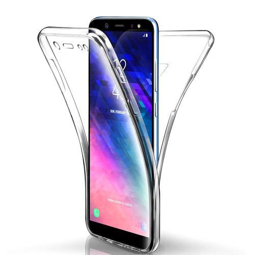 Coque Avant Et Arrière Silicone Pour Samsung Galaxy A6+/ A6 Plus (2018) 6.0" 360° Protection Intégrale - Transparent