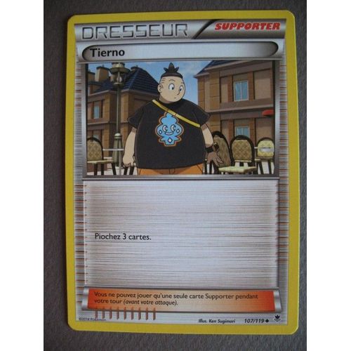 Carte Pokemon - Dresseur - Tierno - 107/119 - Xy - Vigueur Spectrale - 2014 - Sco