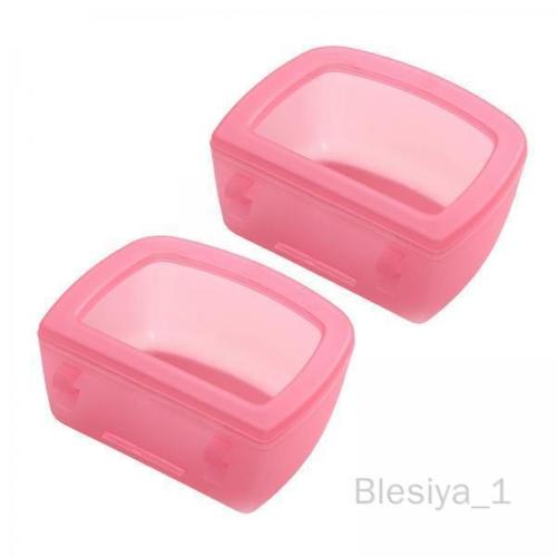 Blesiya 4 Bols Pour Chiens, 2 Pièces, Pour Cages Métalliques Ou Caisses Pour Animaux De Compagnie, Chiots, Cochons D'inde, Rose