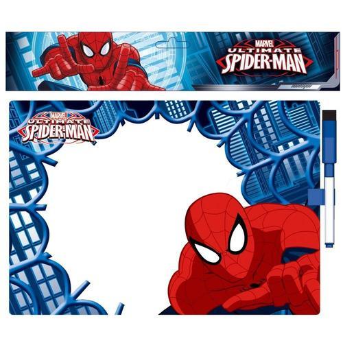 Ardoise Spider-Man Marvel Effaçable Avec Son Crayon Éponge 29x20cm