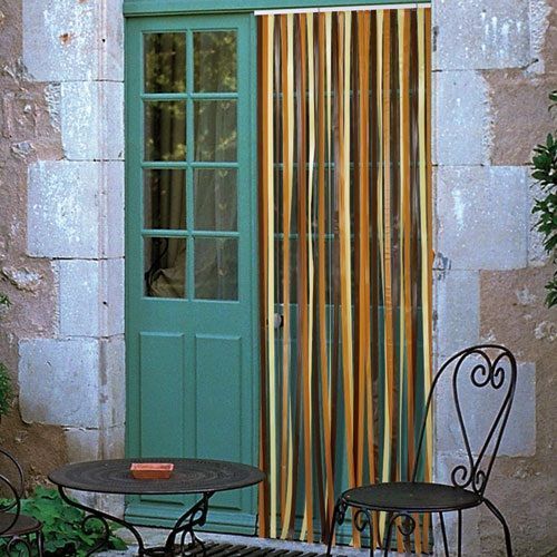 Rideau Portière Polyet.Antill.Bru.Beig 90x220