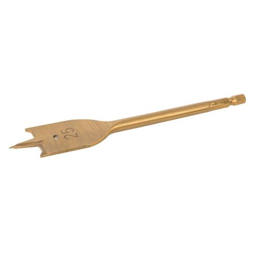 Mèche à bois plate titanée - 25 mm