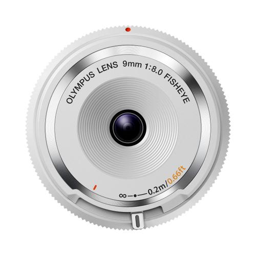 Olympus BCL-0908 Body Cap Lens blanc 9mm 1:8.0 fisheye