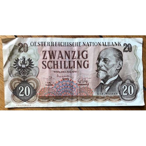 Billet 20 Schilling Autriche 1956