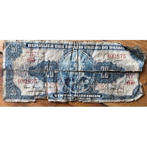 Billet 20 Cruzeiros Brésil 1962