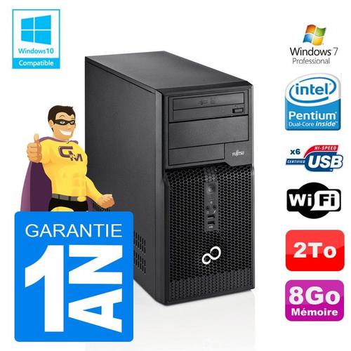 PC Tour Fujitsu Esprimo P400 G630 RAM 8Go Disque 2To Wifi W7