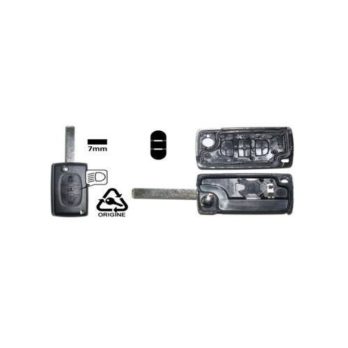 Coque De Clé Avec Option Phare Avant Pour Citroen 3 Boutons De 10/06 À 12/13