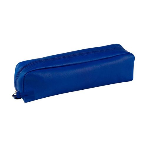 Clairefontaine Cuir Teinte Trousse Rectangulaire 20,5x4x6 Cm Bleu