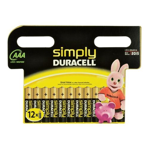 Duracell Simply MN2400B12S - Batterie 12 x AAA - Alcaline