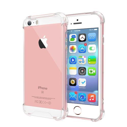 Coque Iphone 5/ 5s/ Se |Garantie A Vie|, Welkoo® Coque Iphone 5s, Housse Iphone 5 En Silicone Renforcé Shockproof Anti Choc Couleur Transparente, Souple Et Flexible. Compatible Avec L'iphone 5, 5s Et Se.