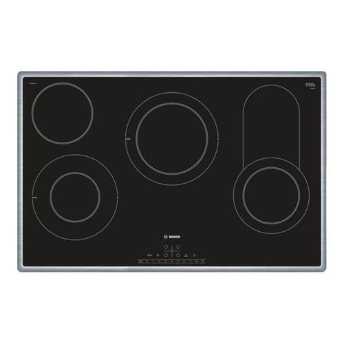 Bosch Serie PKC845FP1D Vitrocéramique Noir/inox - 4 foyers