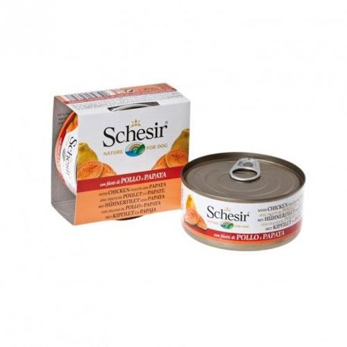 Schesir Chien - Filets De Poulet Et Papaye - 150 G